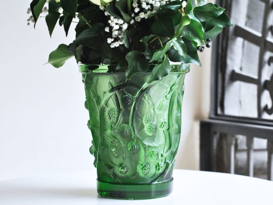 Vaso: Lalique "Mures" Verde