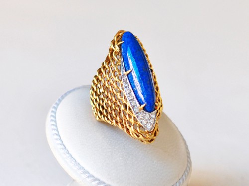 Anello in Oro, Lapis e...