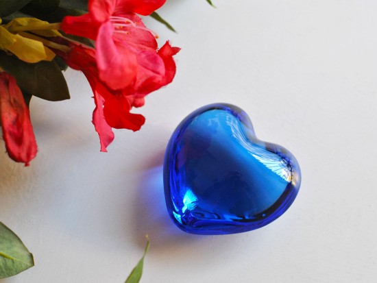 Heart: Baccarat “Amor” Blue