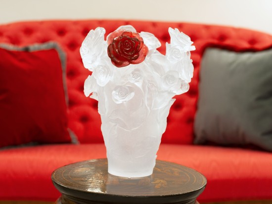 Vase: Daum "Rose Passion"