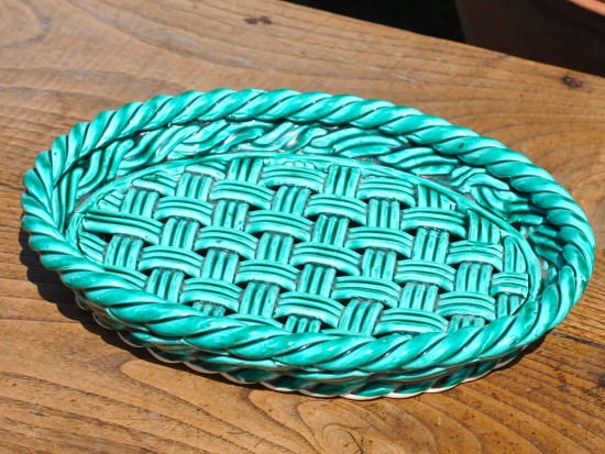 Basket: Turquoise Ceramic...