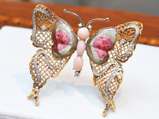 Brooch: Tourmaline...