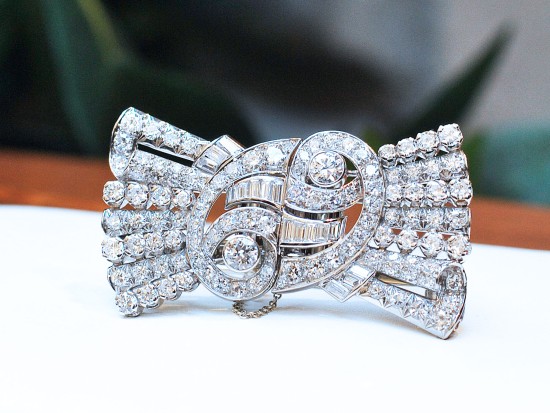 Brooch: Diamond and...