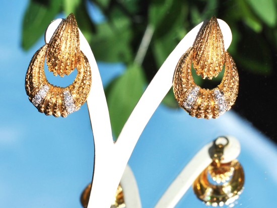 Gold and Diamond Earrings 1990