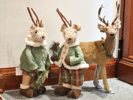 Natale Coppia di Cervi Vestiti