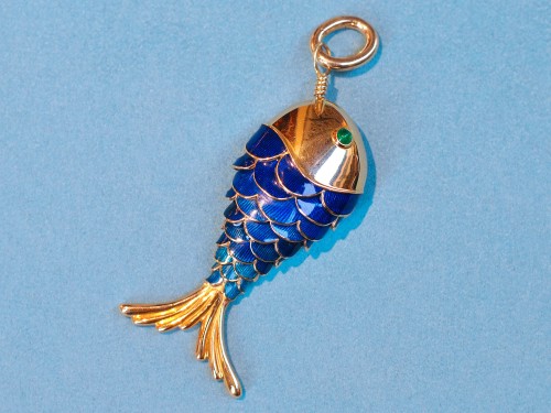 Pesce: Pendente Oro Smalto...