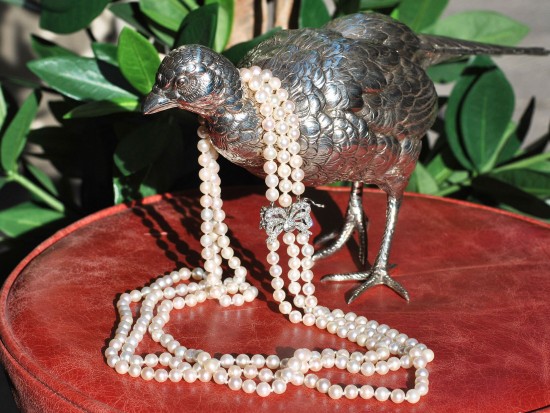 Collana Perle e Fiocco...
