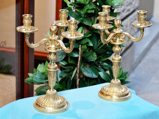 Candelieri Francesi Bronzo...