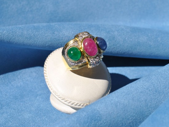 Anello David Webb Smeraldo...