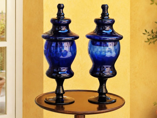 Blue Venetian Potiche,...