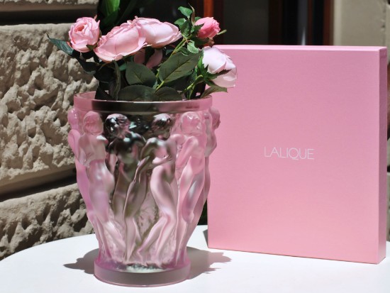 Vaso Lalique Bacchantes Rosa