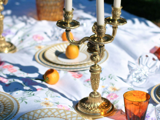 Candeliere Francese Bronzo...