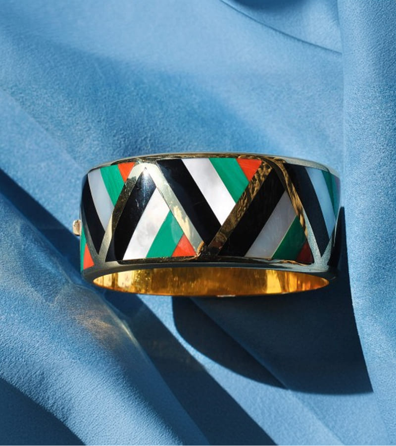 Bracciale rigido geometrico stile Art Déco - Parenti Firenze